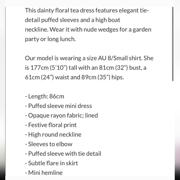 Charlie Holiday Dress 8 Floral Rayon Mini Sun Feminine Chic Coquette - Picture 11 of 16